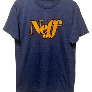 Neff Blue and Yellow Logo Tee